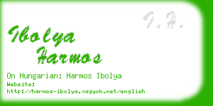 ibolya harmos business card